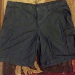 Mens navy blue cargo shorts